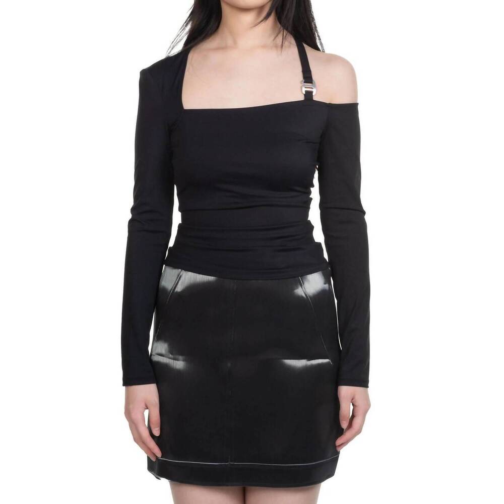 NEW HELIOT EMIL invariable strappy long-sleeve top in black